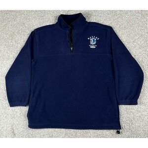 Vintage Dallas Mavericks Fleece Jacket Mens Large Blue 1/4‎ Zip Pullover 90s Y2K